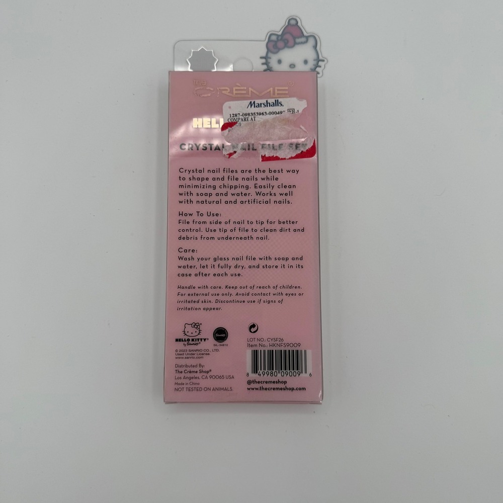 Hello Kitty Creme Nail File Set Crystal Professional Salon Quality New - Picture 2 of 2